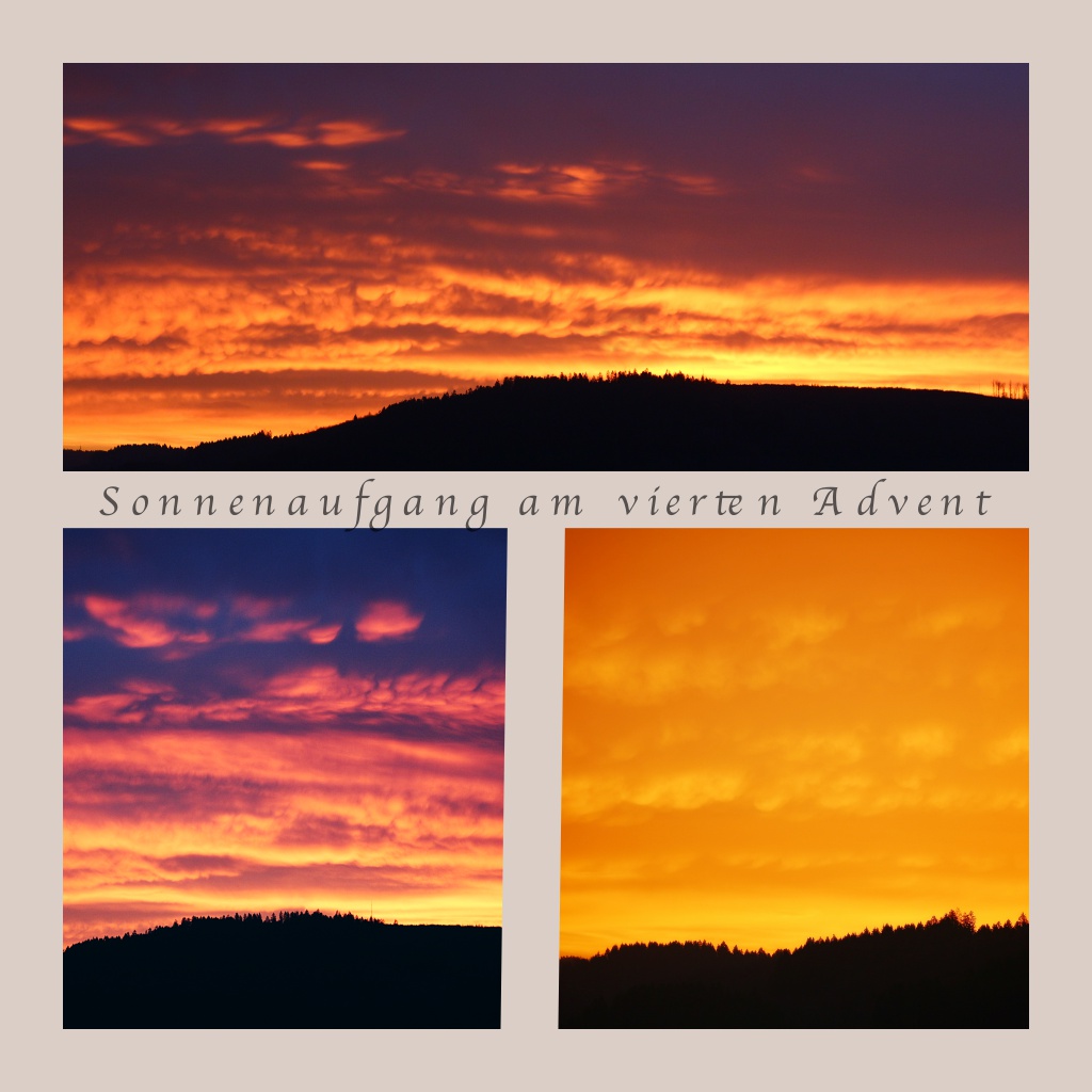 Sonnenaufgang am vierten Advent 2015