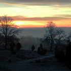 Sonnenaufgang am Volkmarsberg über dem Nebel