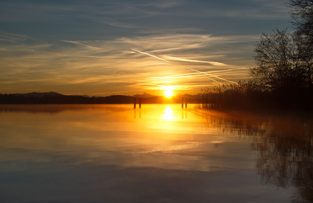 Sonnenaufgang am Waginger See 