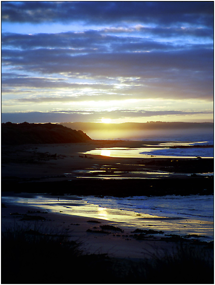 Sonnenaufgang am Waipapa Point