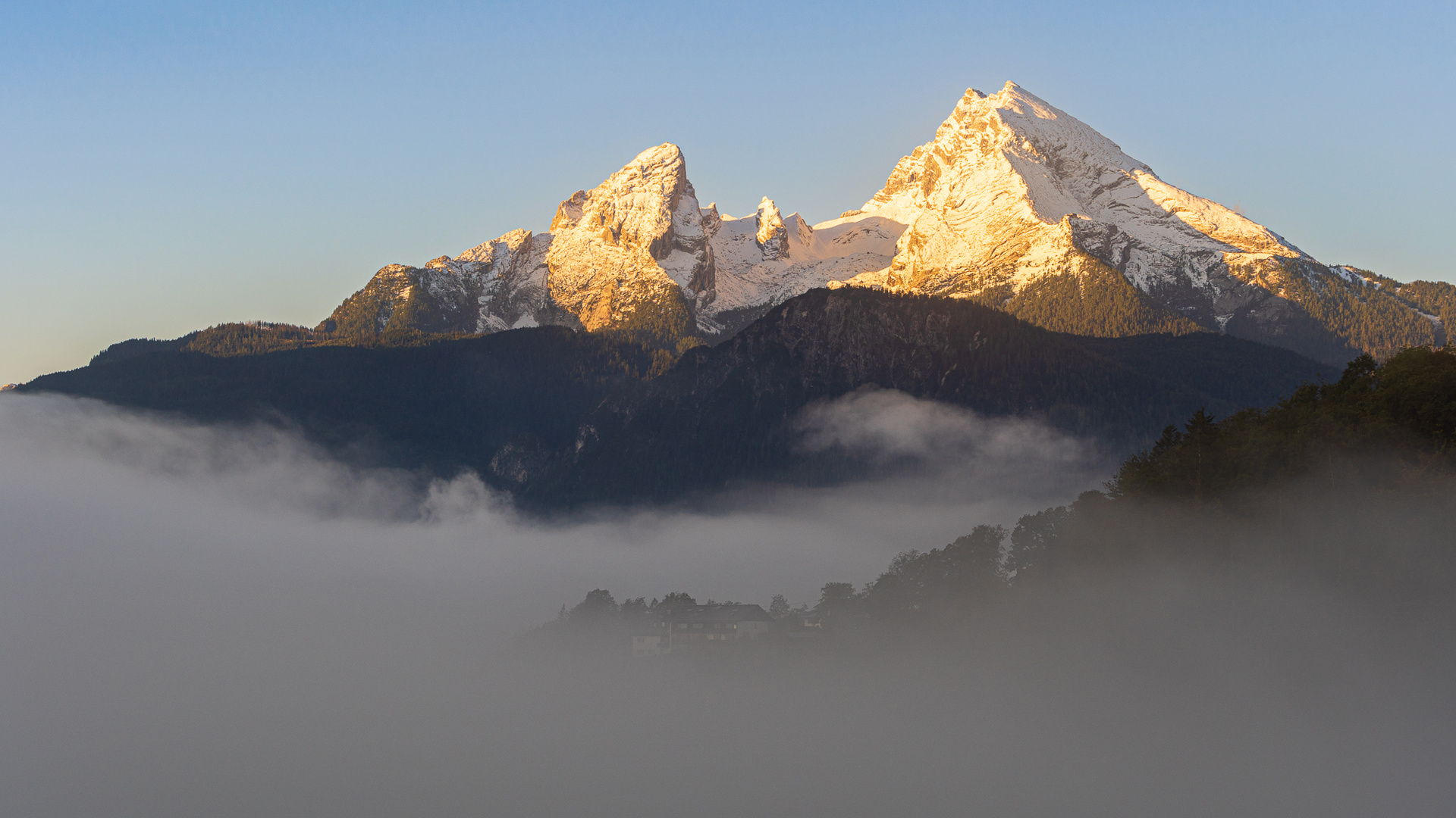 Sonnenaufgang am Watzmann