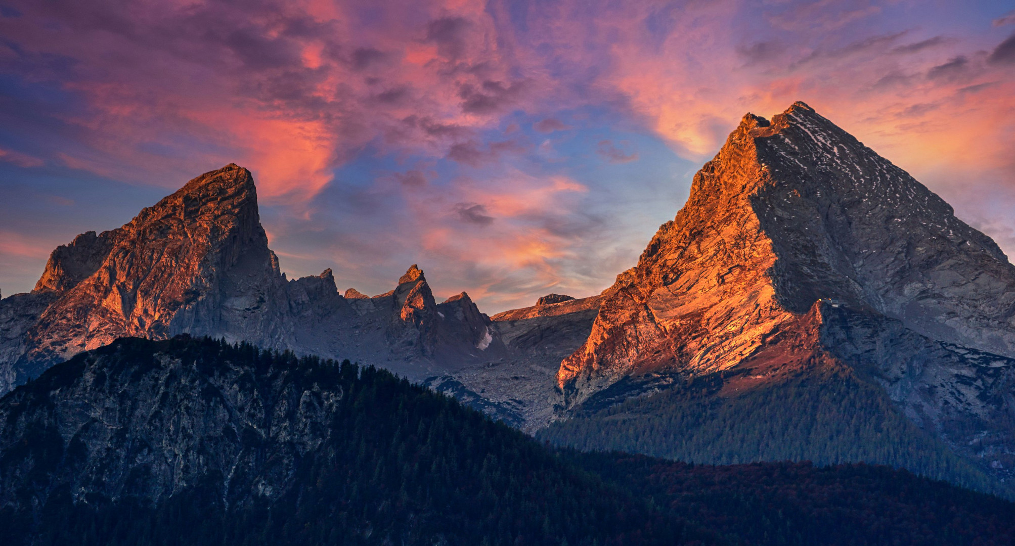 Sonnenaufgang am Watzmann