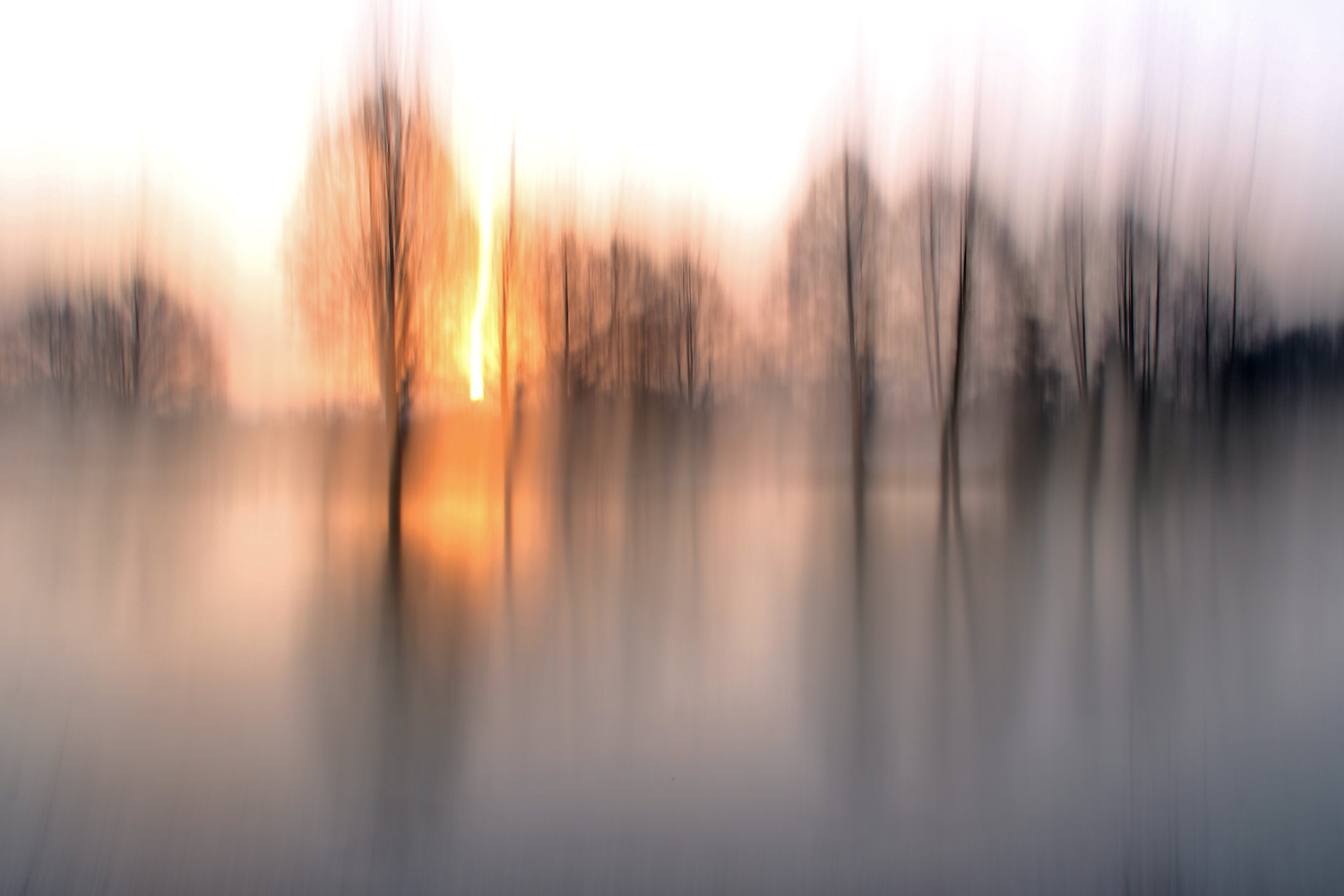 Sonnenaufgang am Weiher