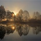 Sonnenaufgang am Weiher