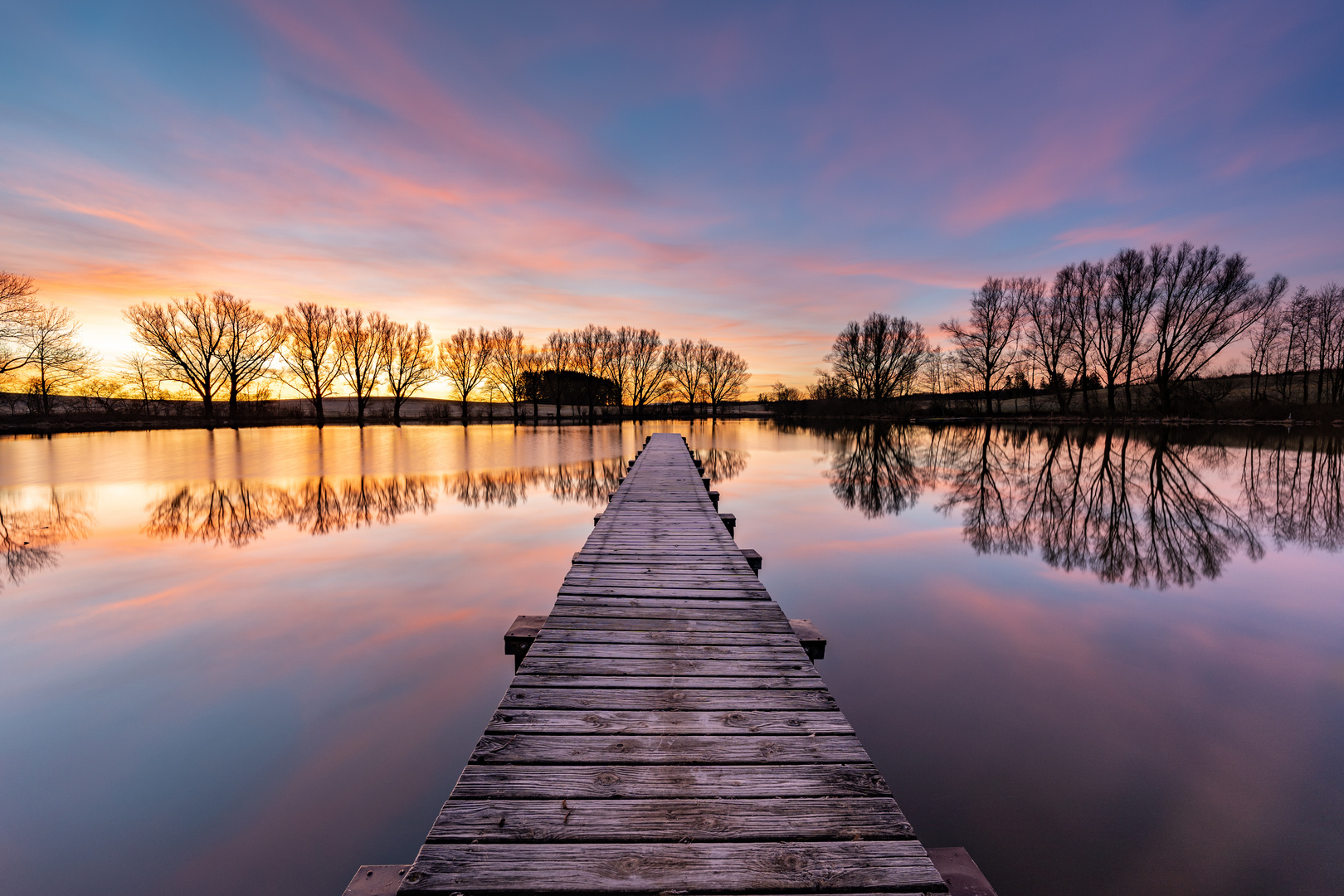 Sonnenaufgang am Weiher - Mit Youtube Video