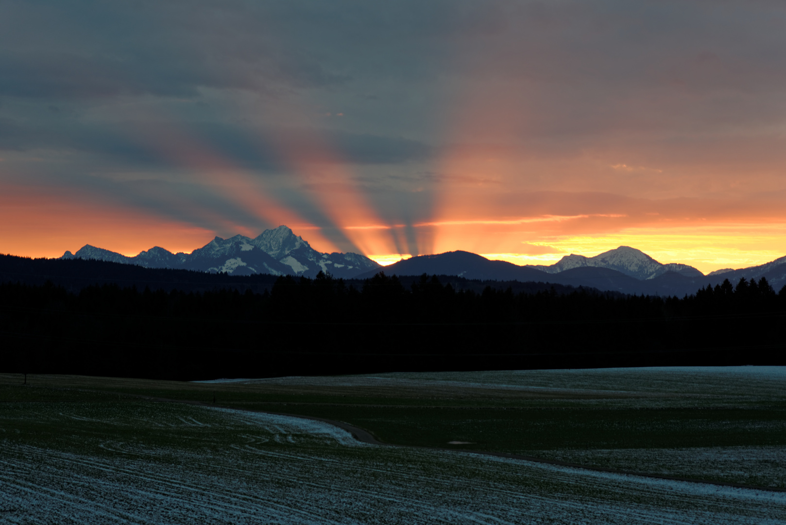 Sonnenaufgang am Wendelstein