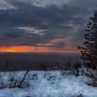 Sonnenaufgang am winterlichen Lusengipfel