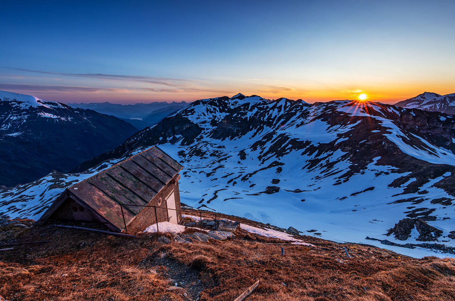 sonnenaufgang am winterraum