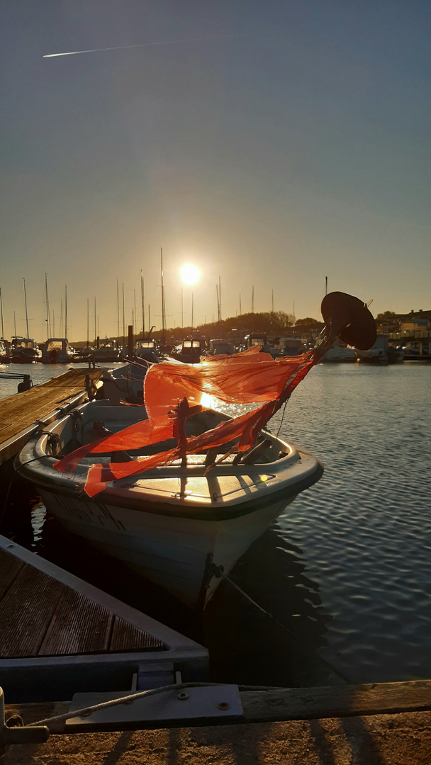 Sonnenaufgang am Yachthafen Kühlungsborn 