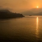 Sonnenaufgang am Yangtze Fluss. China/ Mai 2018