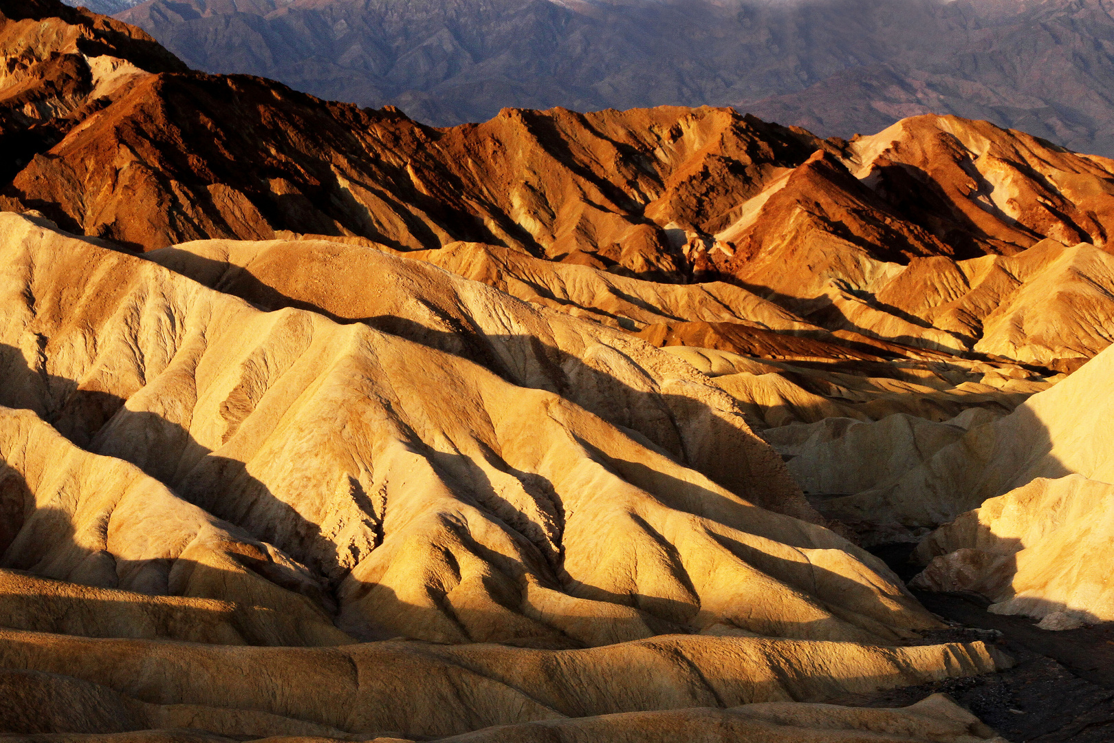 Sonnenaufgang am Zabriskie Point, Death Valley, Kalifornien