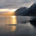Sonnenaufgang an Deck der AIDA-Luna - Hardangerfjord Norwegen-