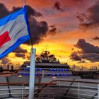 Sonnenaufgang an Deck der Celebrity Constellation