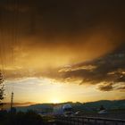 Sonnenaufgang an der A1 zwischen Zürich und Basel