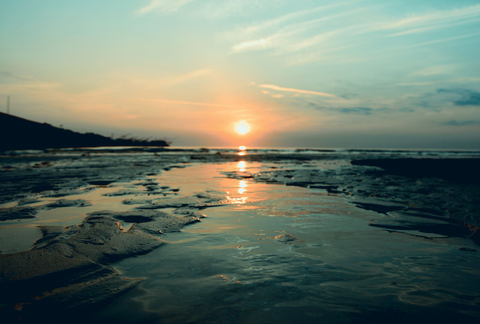 Sonnenaufgang an der Adria in Italien