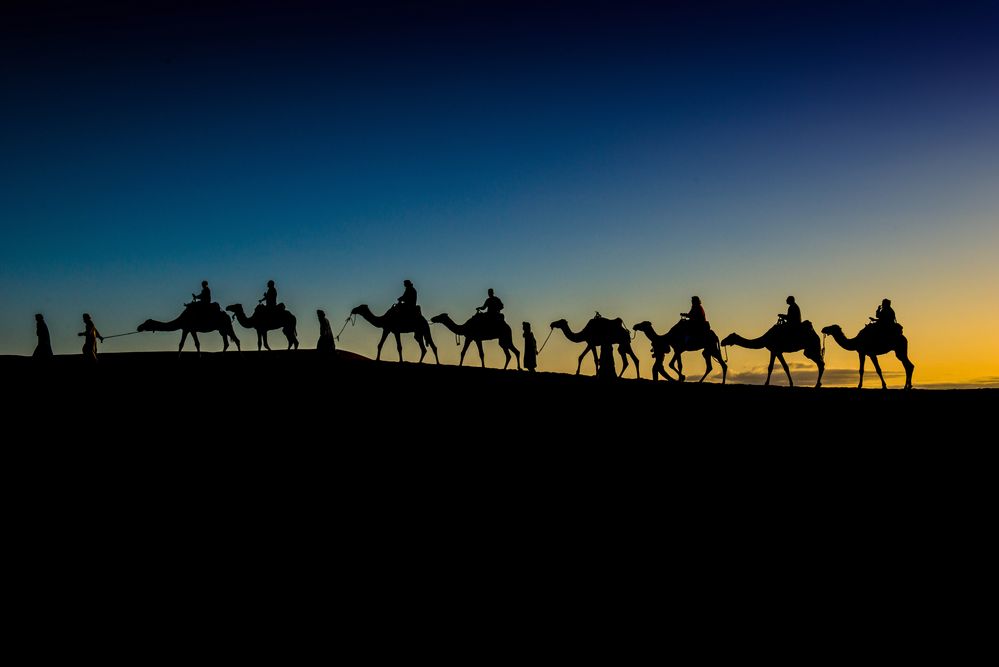 Sonnenaufgang an der algerischen Grenze