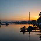 Sonnenaufgang an der Badeinsel in Steinhude