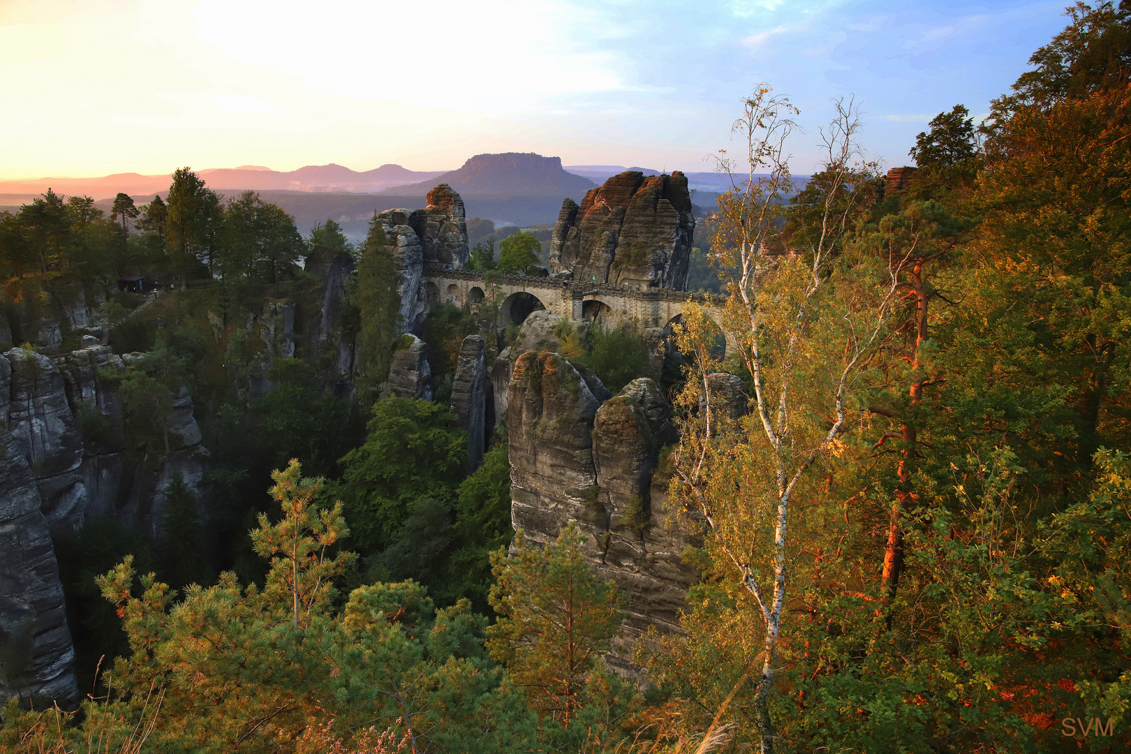 Sonnenaufgang an der Bastei