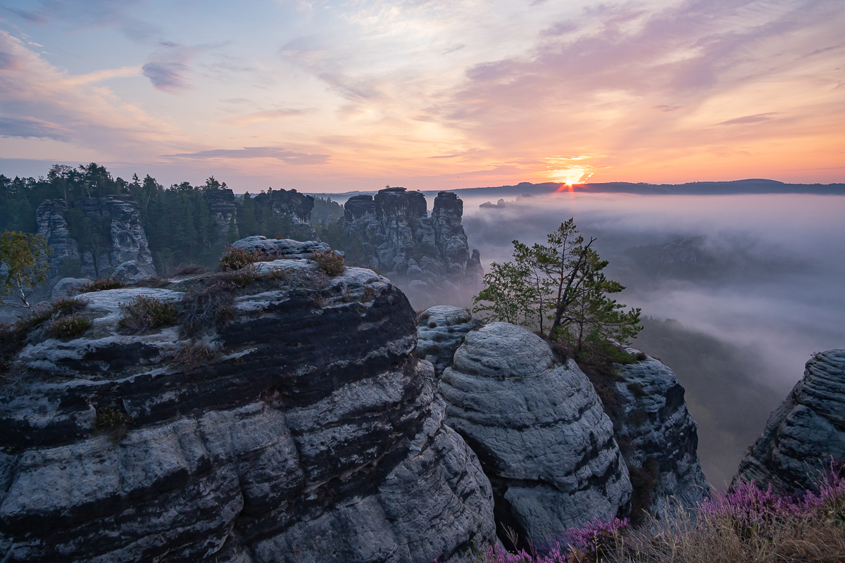 Sonnenaufgang an der Bastei