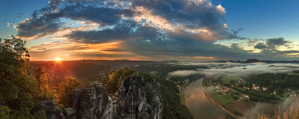 Sonnenaufgang an der Bastei