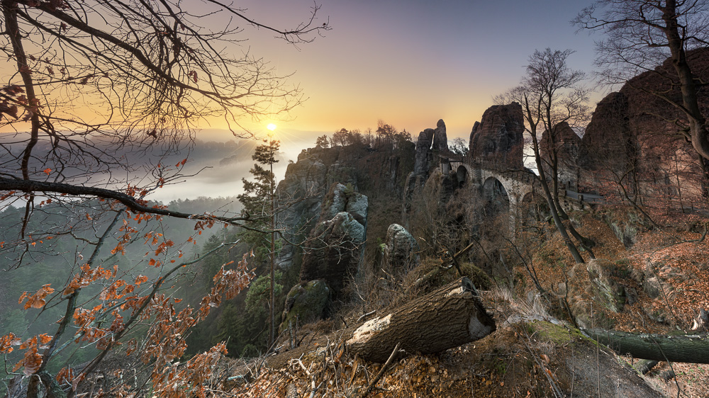 Sonnenaufgang an der Bastei