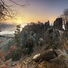 Sonnenaufgang an der Bastei