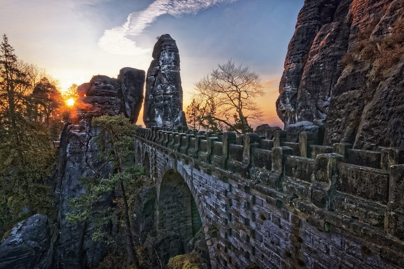 Sonnenaufgang an der Bastei