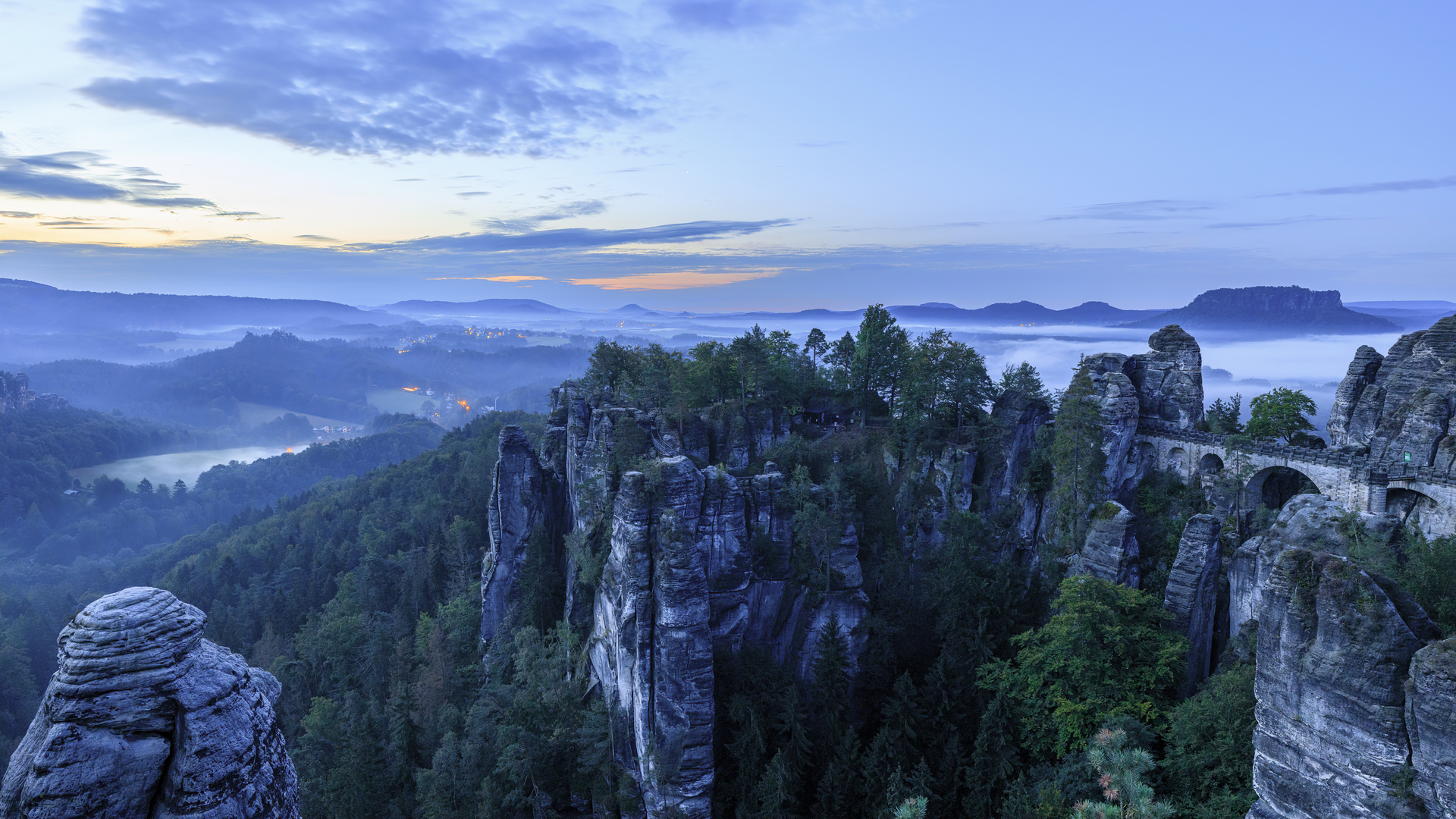 Sonnenaufgang an der Bastei