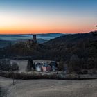 Sonnenaufgang an der Burg Pyrmont