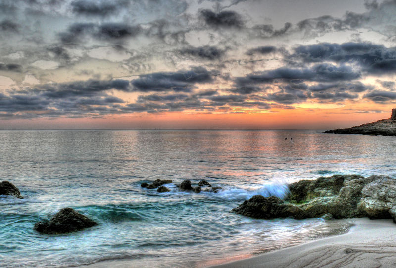 Sonnenaufgang an der Cala Gulla, Mallorca