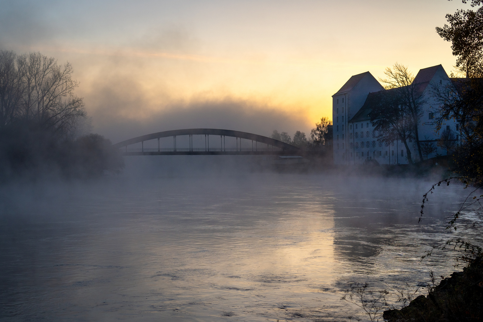 Sonnenaufgang an der Donau bei Straubing 1