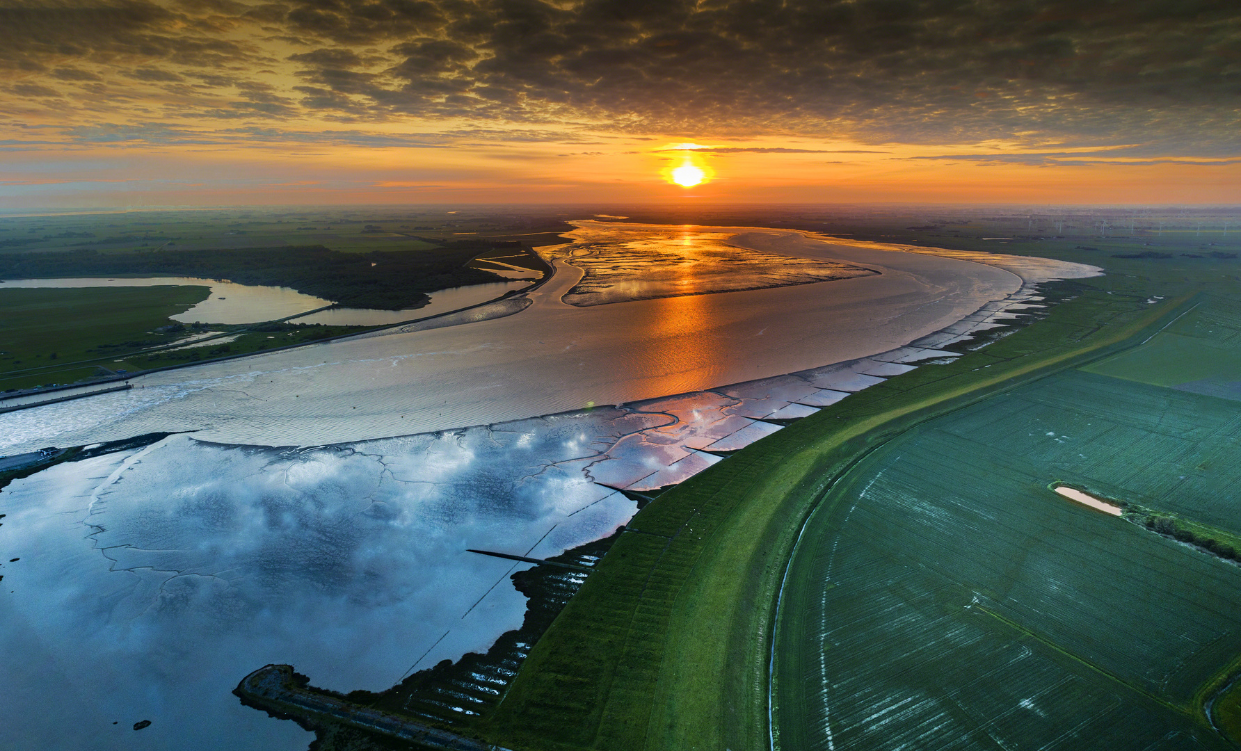 Sonnenaufgang an der Eider