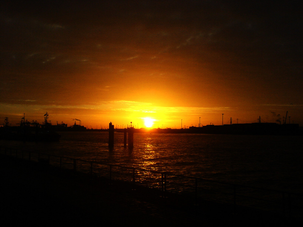 Sonnenaufgang an der Elbe!