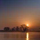 Sonnenaufgang an der Elbe