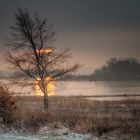 Sonnenaufgang an der Elbe 