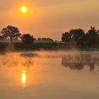 Sonnenaufgang an der Elbe