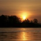 Sonnenaufgang an der Elbe