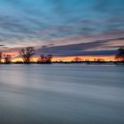 Sonnenaufgang an der Elbe bei Hochwasser - Wittenberg