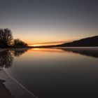 Sonnenaufgang an der Elbe Winter 2021