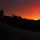 Sonnenaufgang an der Hallburg