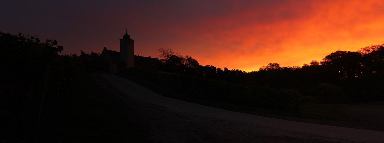 Sonnenaufgang an der Hallburg