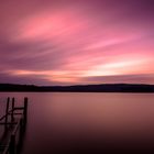 Sonnenaufgang an der Havel mit Blick auf die kleine Insel Lindwerder