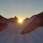 Sonnenaufgang an der Hochstubaihütte