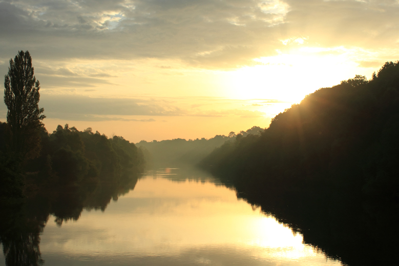 Sonnenaufgang an der Isar