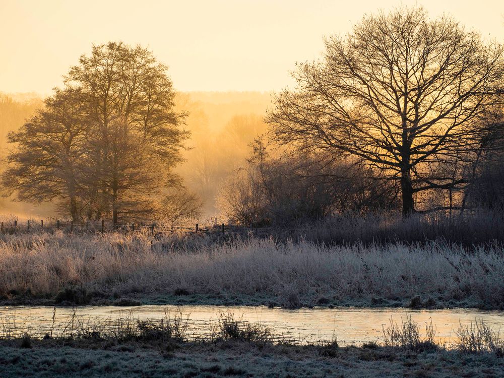 Sonnenaufgang an der Kibietzwiese in Fröndenberg