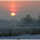 Sonnenaufgang an der Leke in Varel