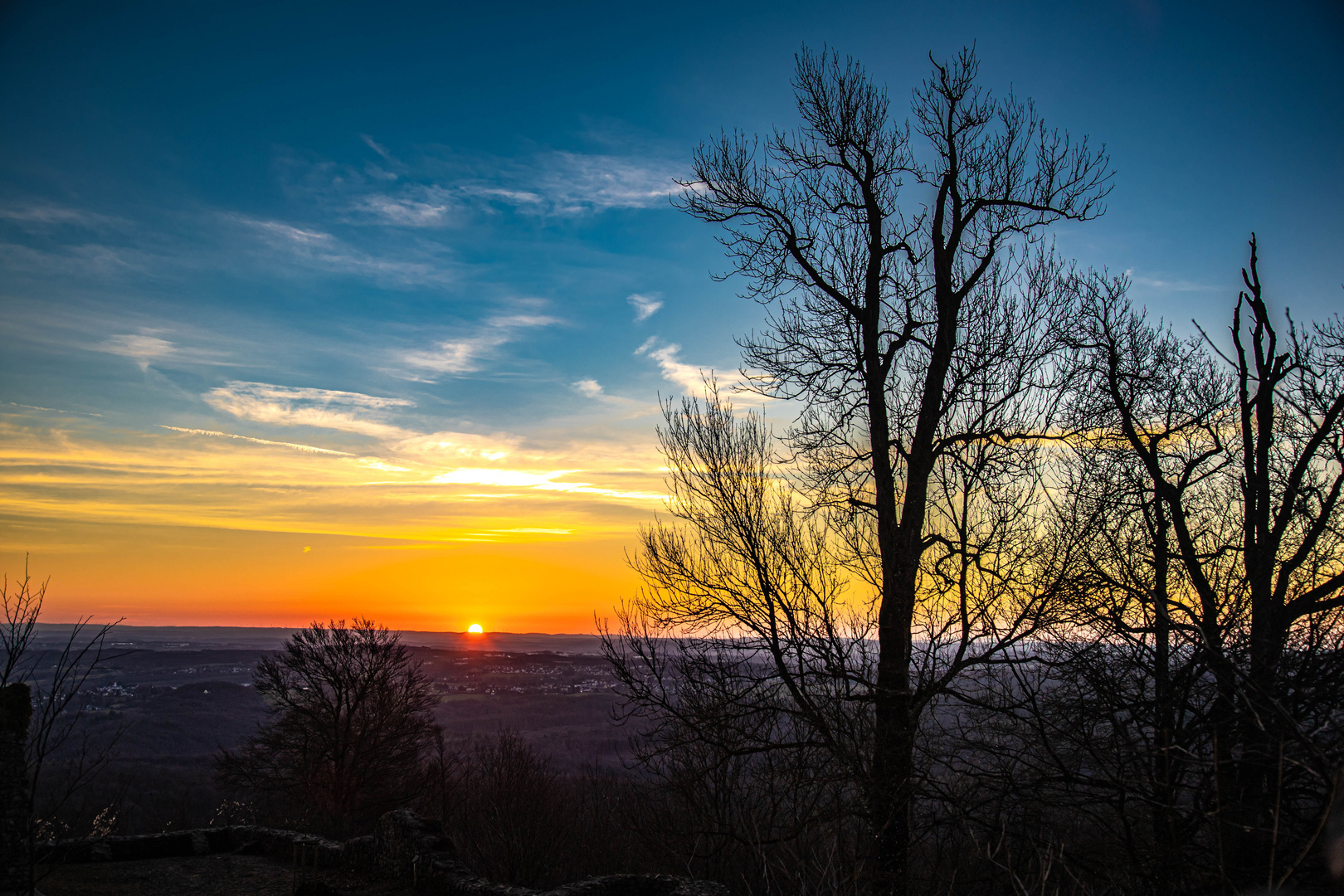 Sonnenaufgang an der Löwenburg