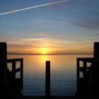 Sonnenaufgang an der Mittelbrücke in Wyk - im Frühjahr