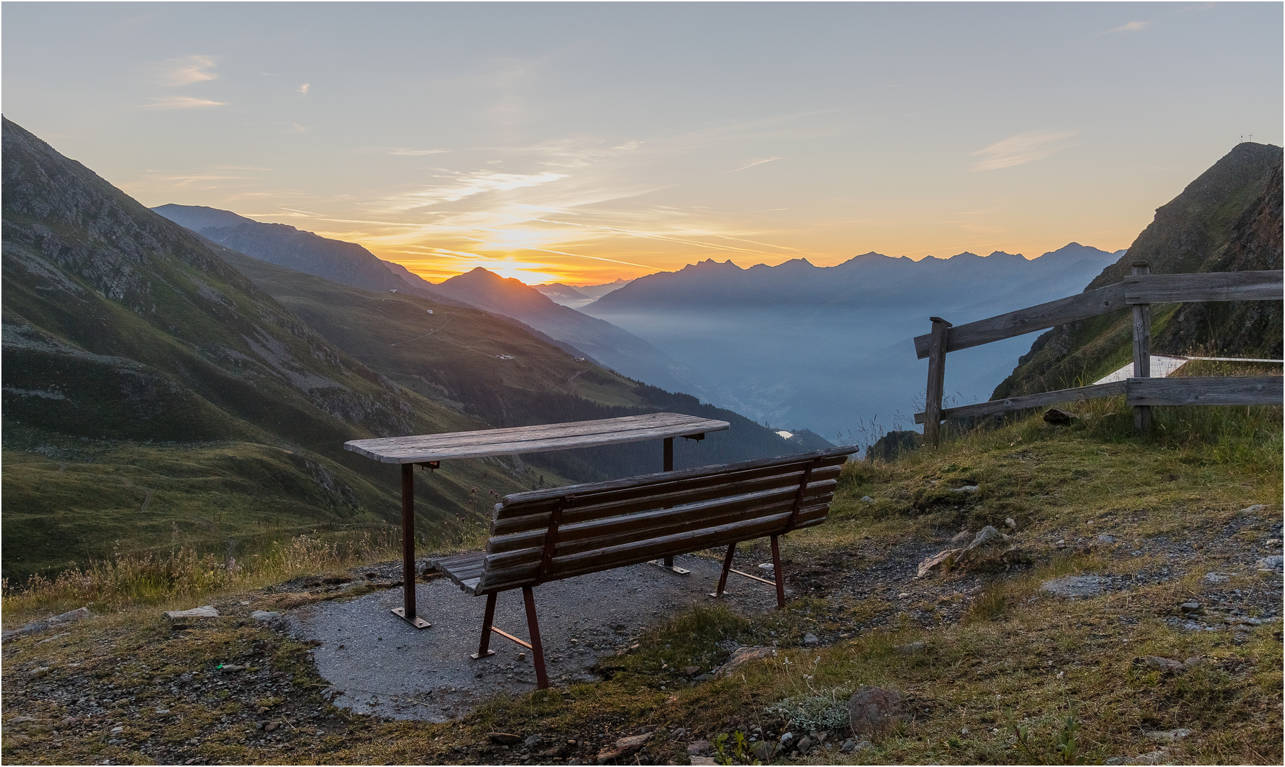 Sonnenaufgang an der Niederelbehütte