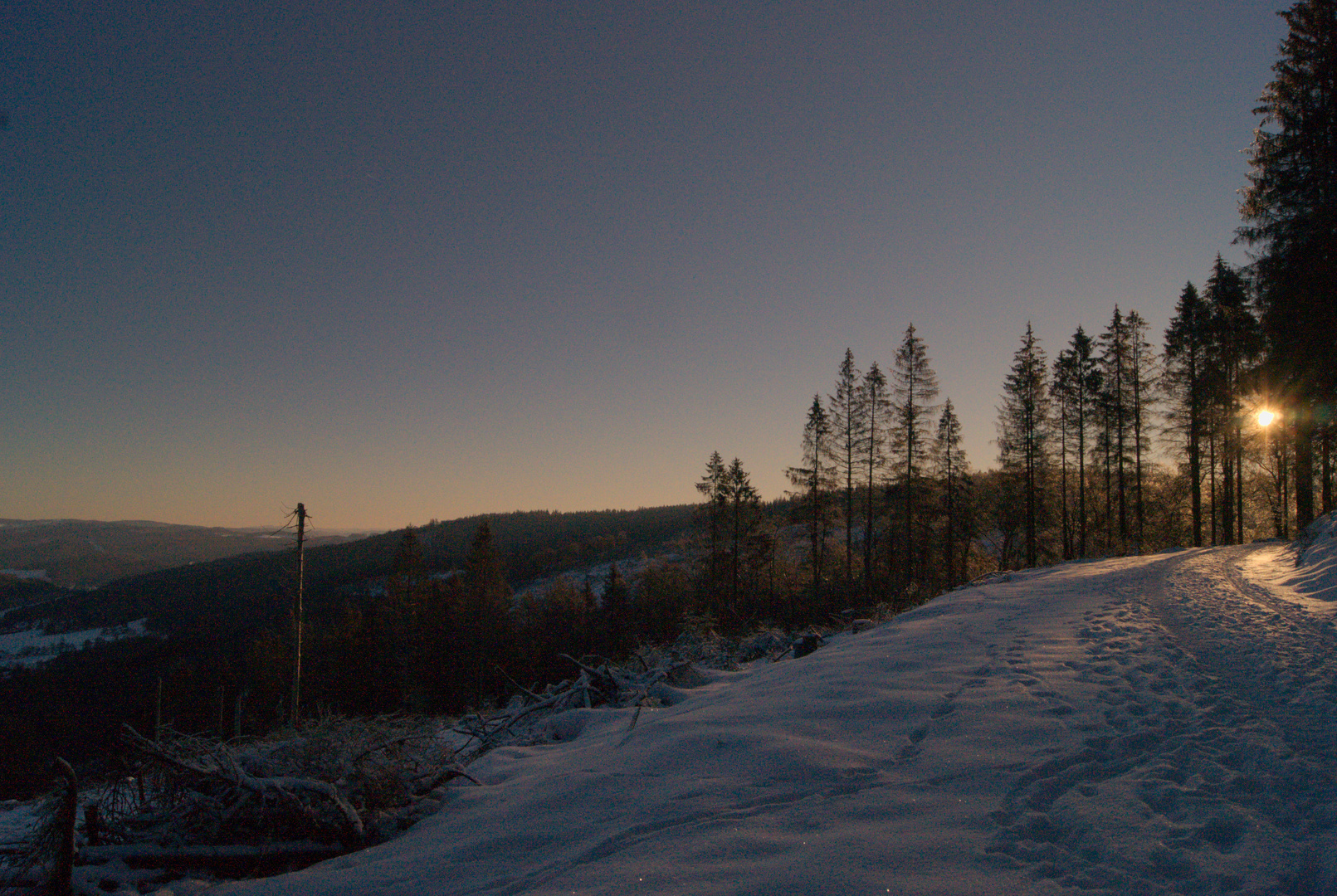 Sonnenaufgang an der Nordhelle - Ausblick